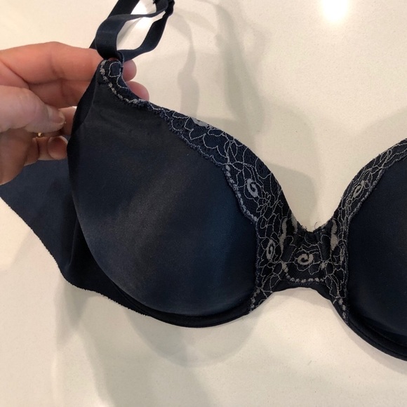 3/$25 Warner's No Side Effects Bra “Midnight Blue” size 34D - Picture 6 of 13